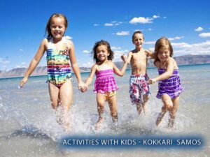 Traveling with children in Kokkari Samos Greece