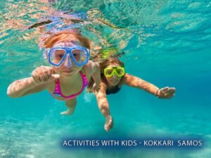 Traveling with children in Kokkari Samos Greece