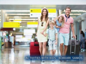 Traveling with children in Kokkari Samos Greece