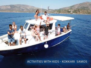 Traveling with children in Kokkari Samos Greece