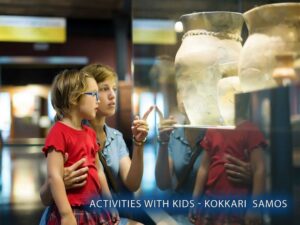 Traveling with children in Kokkari Samos Greece
