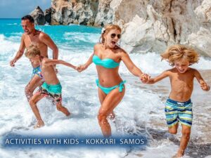 Traveling with children in Kokkari Samos Greece