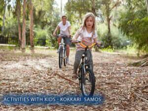 Traveling with children in Kokkari Samos Greece