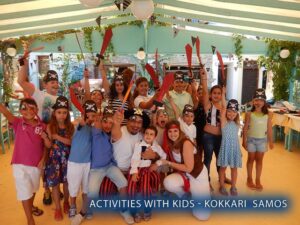 Traveling with children in Kokkari Samos Greece