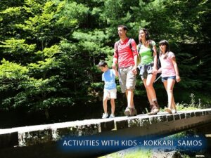 Traveling with children in Kokkari Samos Greece