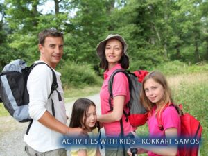 Traveling with children in Kokkari Samos Greece