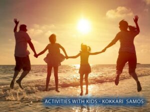 Traveling with children in Kokkari Samos Greece